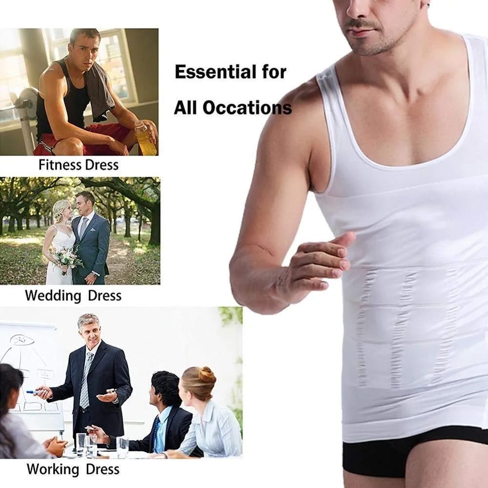 Men’s Body Shaper Vest – Slimming Compression Undershirt for a Sleeker Look