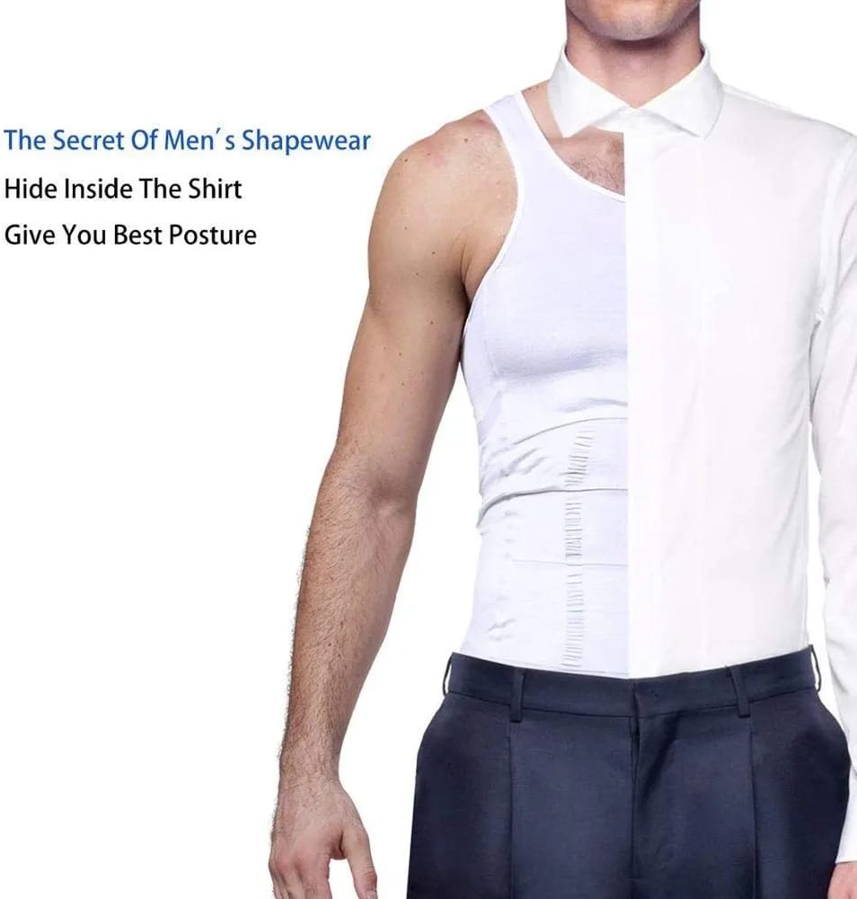 Men’s Body Shaper Vest – Slimming Compression Undershirt for a Sleeker Look