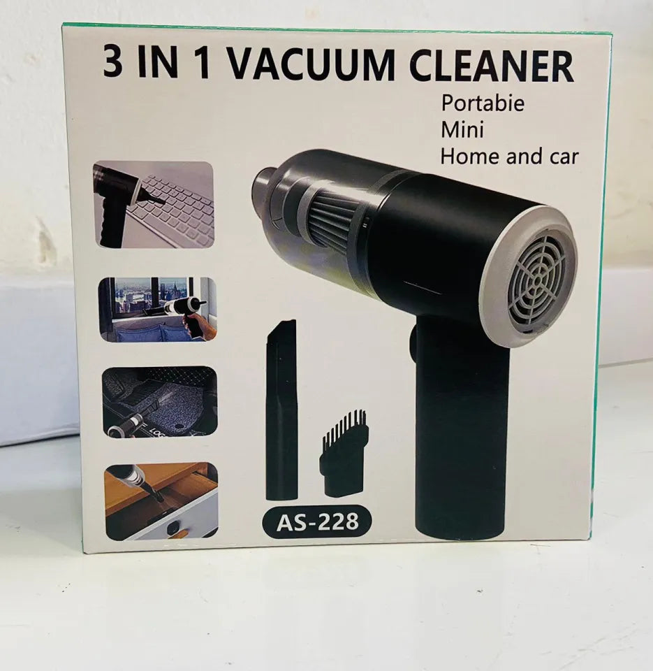 3-in-1 Cordless Handheld Vacuum Cleaner – Portable Mini Dust Cleaner for Home & Car