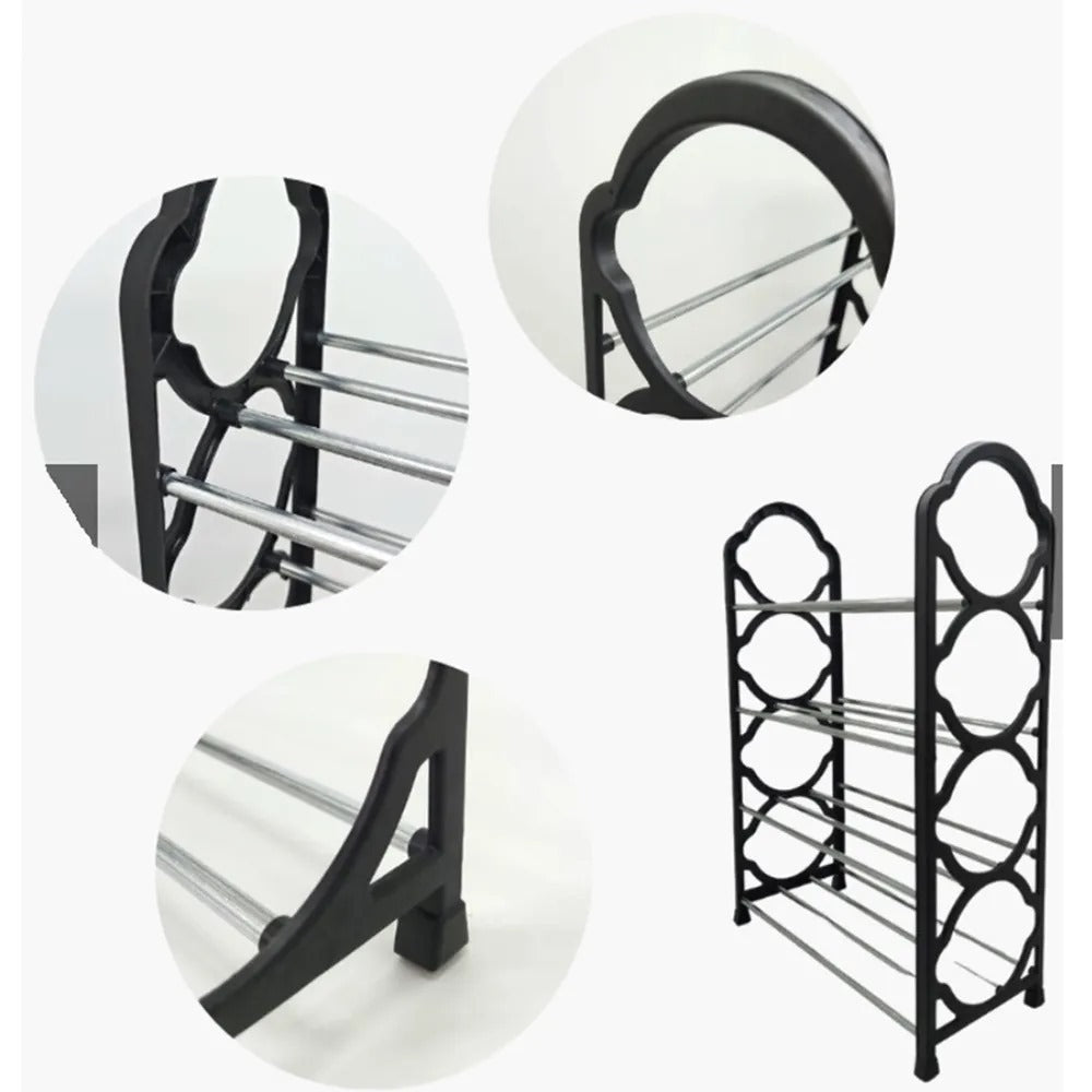 4-Tier Metal Storage Rack – Multipurpose Space-Saving Organizer