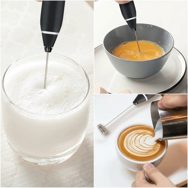 2-in-1 Electric Milk Frother & Egg Whisk – USB Rechargeable Coffee Beater