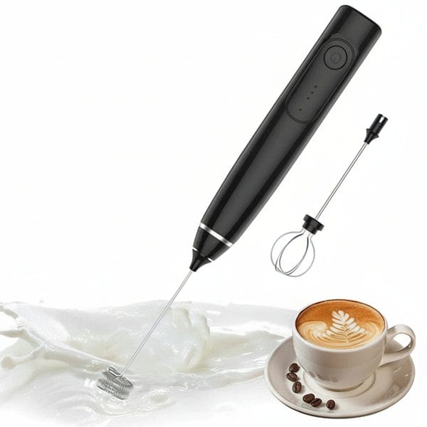 2-in-1 Electric Milk Frother & Egg Whisk – USB Rechargeable Coffee Beater