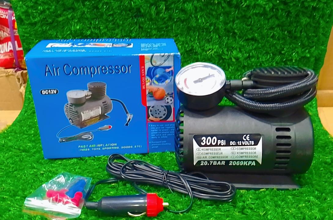 300 PSI 12V Car Tyre Inflator – Portable Air Compressor with Pressure Gauge