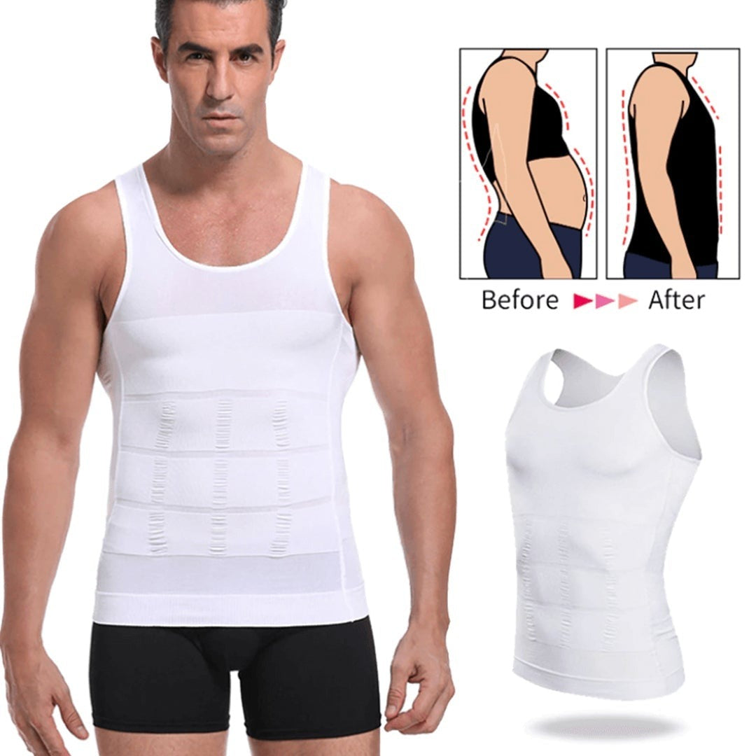 Men’s Body Shaper Vest – Slimming Compression Undershirt for a Sleeker Look