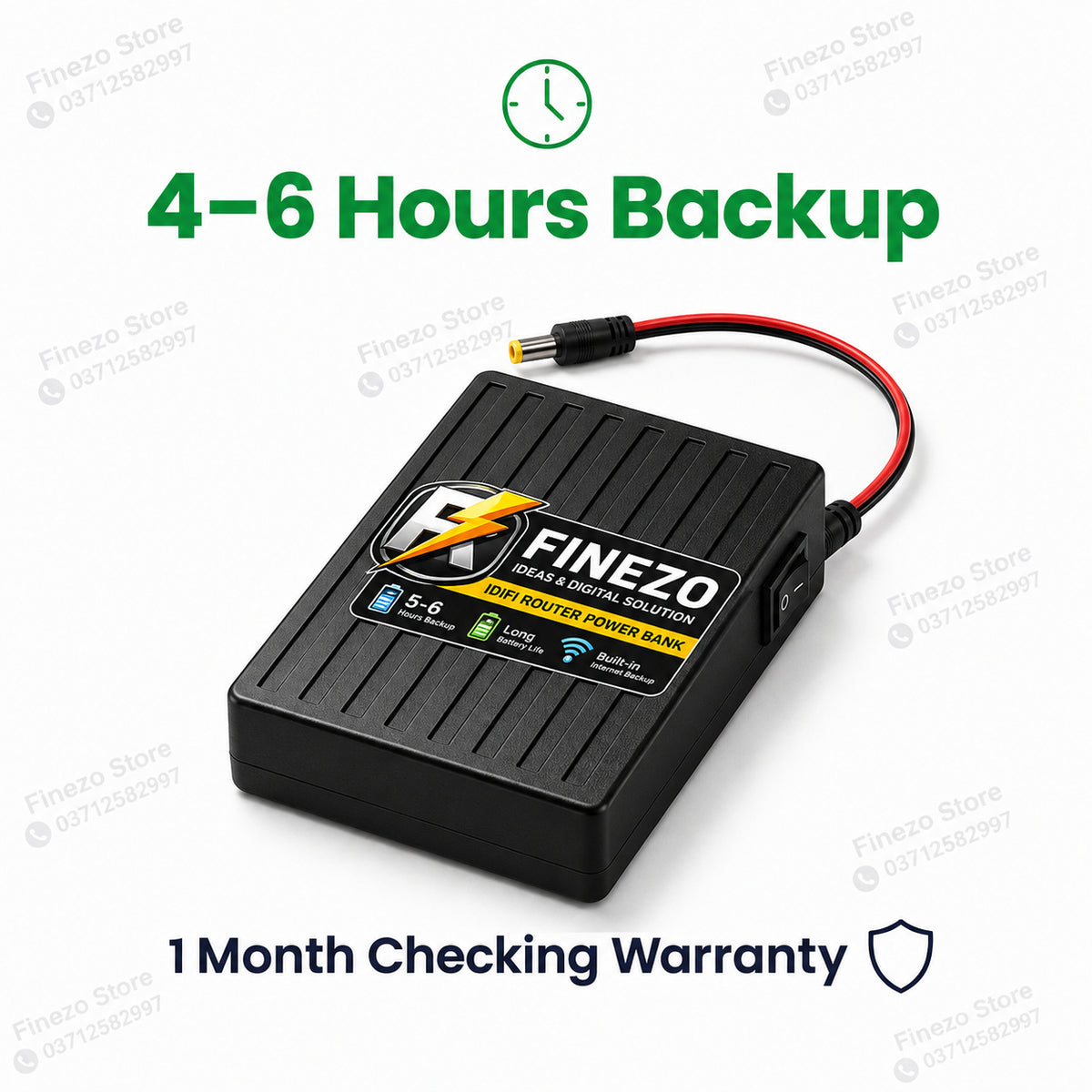 12000mAh WiFi Router UPS – 12V Mini Power Backup with 5–6 Hours Runtime