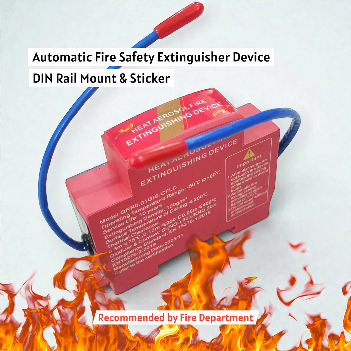 Automatic Aerosol Fire Extinguisher – Heat-Activated Fire Suppression Device for Electrical Cabinets & Server Racks