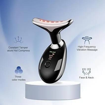 Rechargeable Electric Face Massager – 3-Mode Facial Beauty Device with 45°C Warmth