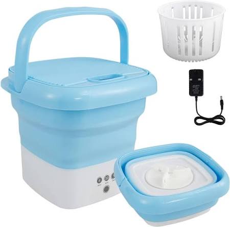 Portable Folding Washing Machine – Compact Semi-Automatic Mini Washer for Home, Dorm & Trave